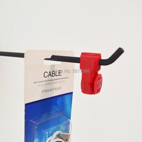 S Lock And Magnetic Key Detacherfor Store Locked Display Peg Hook Security Super Mercado Little Red Hook Lock 6mm