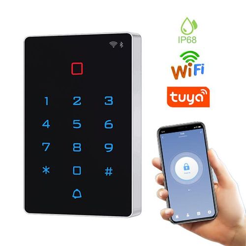 T12 Wifi Tuya Smart Door Lock Waterproof Door Access Control System Standalone Keypad Door Entry Access Controller