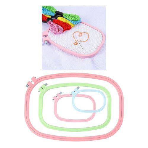 Plastic Embroidery Hoop Set CrossStitch Sewing Frame Loop DIY Sewing