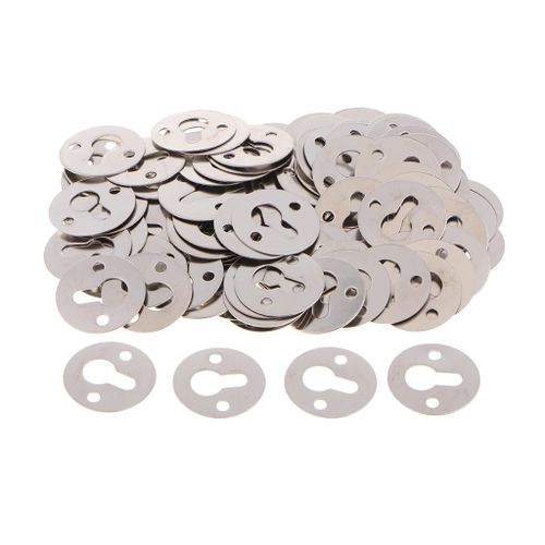 100x Round Metal Shelf Brackets With Screws For Hanging