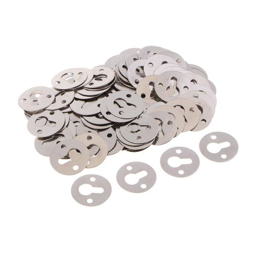 100x Round Metal Shelf Brackets With Screws For Hanging