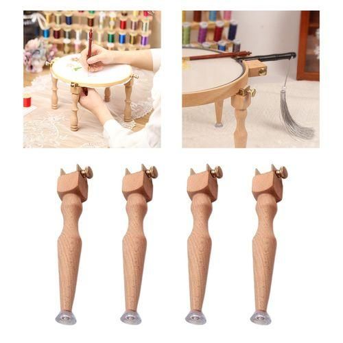 Cross Stitch Frame Tabletop Floor Stand Embroidery Sewing Hoop Legs NO5111