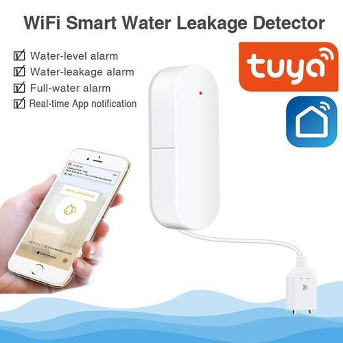 Tuya Wifi Water Leakage Sensor Alarm Leak Sound Alarm Smart Life App Flood Overflow Security Protection