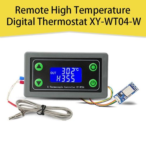 Wifi Remote High Temperature Digital Thermostat K-Type Thermocouple High Temperature Controller -99~ Degrees Xy-Wt04