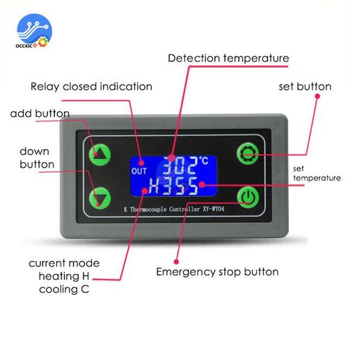Wifi Remote High Temperature Digital Thermostat K-Type Thermocouple High Temperature Controller -99~ Degrees Xy-Wt04