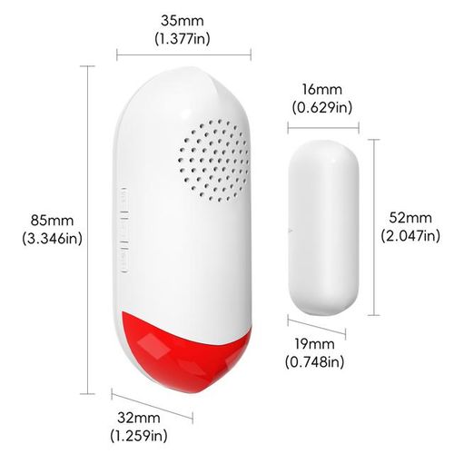 Tuya Wifi Door Window Sensor Door Opening Sound Alarm Timed Arm And Disarm Home Security Protection Smart Life App