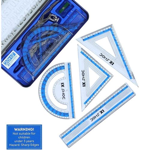 Doms X1 Premium Geometry Box / Mathematical Set  (Blue)