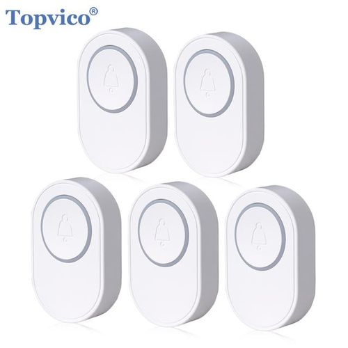 Vico 1/2/3/5pcs 433mhz Wireless Doorbell For Home Outdoor Waterproof Button Hub Required