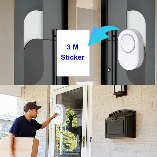 Vico 1/2/3/5pcs 433mhz Wireless Doorbell For Home Outdoor Waterproof Button Hub Required