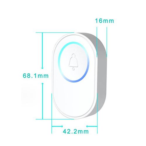 Vico 1/2/3/5pcs 433mhz Wireless Doorbell For Home Outdoor Waterproof Button Hub Required
