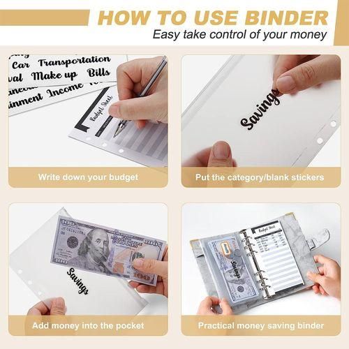 A6 Marble Print Diary Set,budget Binder,cash Envelope Holder