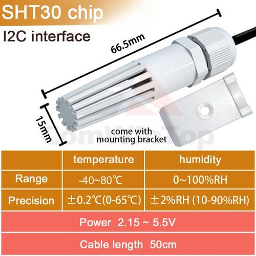 Sht20 Sht30 Shtc3 Sht35 I2c Temperature Humidity Sensor Probe