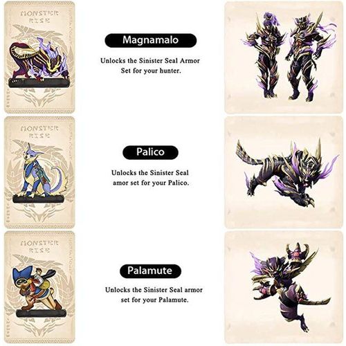 Resent Tiger Dragon Ailu Cat Monster Rise Amibo Nfc Ntag215 Game Reward For Ns Switch Box