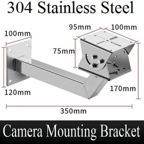 Stainless Steel Wall Rod Bracket Cctv Camera Mounting Vertical Pole Bracket Duckbill Degree Adjustable