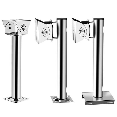Stainless Steel Wall Rod Bracket Cctv Camera Mounting Vertical Pole Bracket Duckbill Degree Adjustable