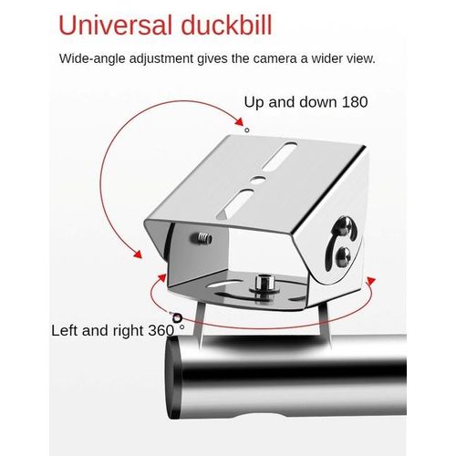 Stainless Steel Wall Rod Bracket Cctv Camera Mounting Vertical Pole Bracket Duckbill Degree Adjustable