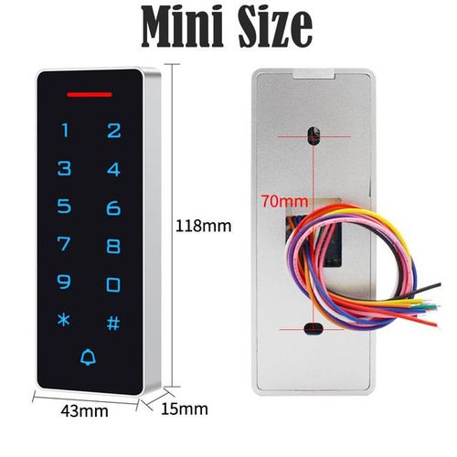 Narrow Access Control Keypad Outdoor Access Controller Touch Door Opener System Electronic Em4100 125khz 13.56mhz Mf