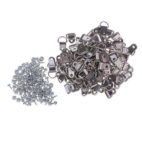 100 X Picture Frame Hanger Heavy Duty D Ring Hanging For Home Decor 2