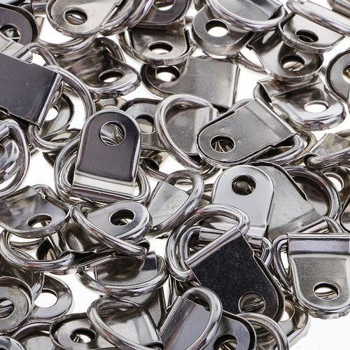 100 X Picture Frame Hanger Heavy Duty D Ring Hanging For Home Decor 2