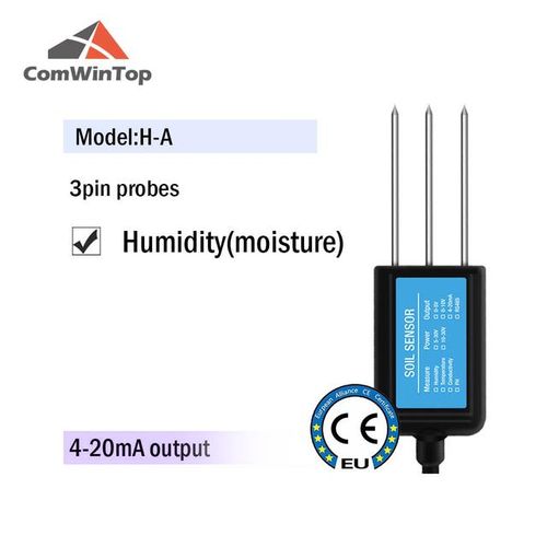 Measure Soil Moisture Temperature Humidity Ec Ph 4-20ma 0-5v Rs485 Modbus Soil Sensor