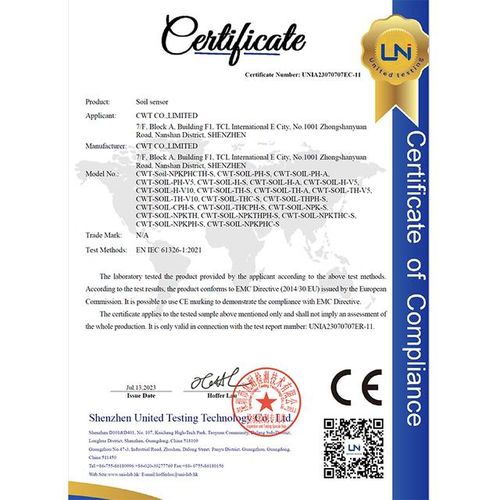 Measure Soil Moisture Temperature Humidity Ec Ph 4-20ma 0-5v Rs485 Modbus Soil Sensor