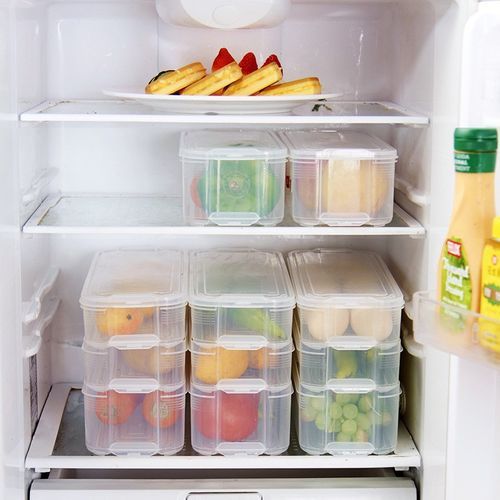 3 Layer Food Storage Fridge Container Boxes- Multicolor