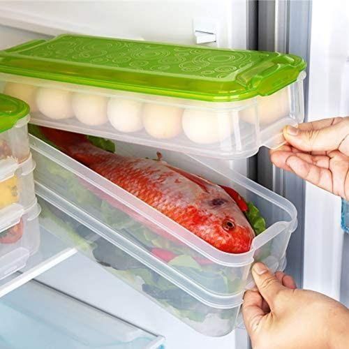3 Layer Food Storage Fridge Container Boxes- Multicolor