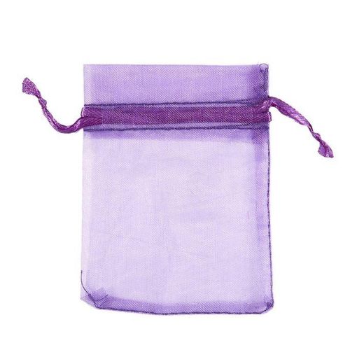 915 Generation 10 Pack Beautiful Dark Purple Organza Gift and Bags 7Cm x 9C