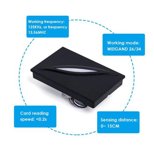 Waterproof Access Control Reader Wiegand 26 34 125khz 13.56mhz Ic Reader Door Access Control System Kr101e Kr101m