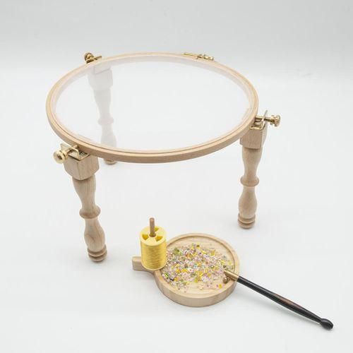 Adjustable Portable Wooden Embroidery Hoop Stand Legs Set  3 Legs