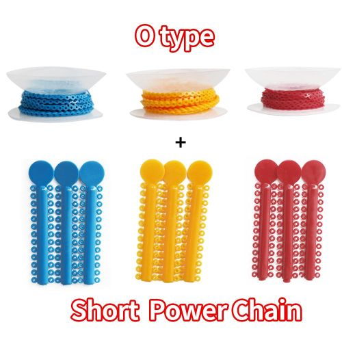 1Pcs Short Type Power Chain +1Pack 40Sticks 1040Pcs O Type Rubber T//i//e