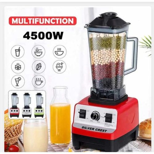 silver crest 2L 4500W Multipurpose Commercial Blender Smoothie Food Processor Mixer Juicer Ice Crush Coffee Grinder - Colour May Vary