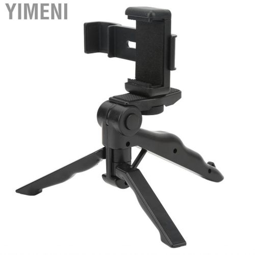 Yimeni Foldable Mini Tripod Stand With Phone Clamp Handheld 14 Thread Tabletop