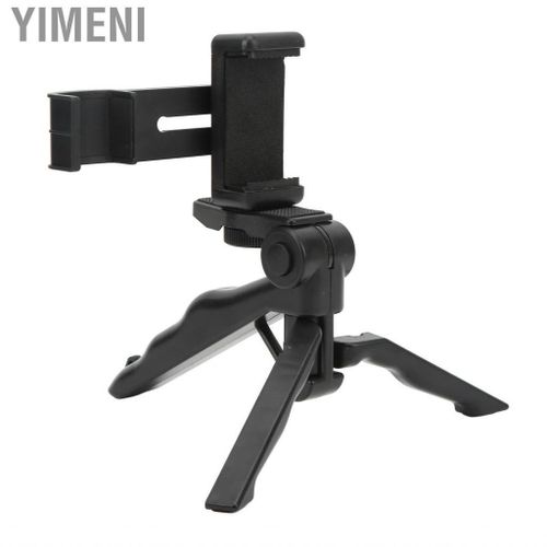 Yimeni Foldable Mini Tripod Stand With Phone Clamp Handheld 14 Thread Tabletop