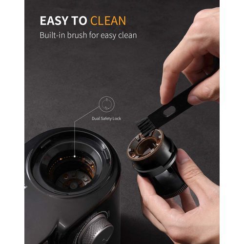 Electric Coffee Grinder 2.0, Adjustable Burr Mill with 16 Precise Grind Setting for 2-14 Cup, Black