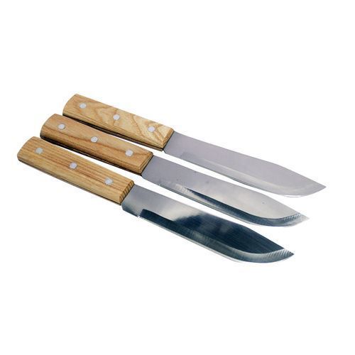Yiwu Set Of 3 Pieces Wooden Handle Knives - Brown
