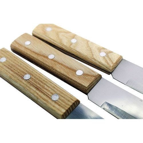 Yiwu Set Of 3 Pieces Wooden Handle Knives - Brown