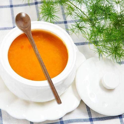 6 Pcs Wooden Spoon,Long Handle Wood Spoons for Kitchen