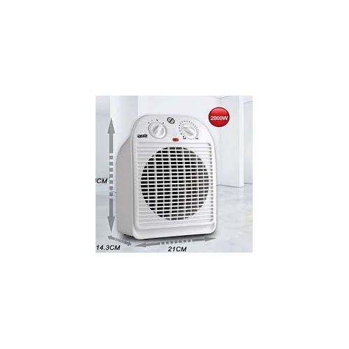Portable Table Electric Fan Heater- White