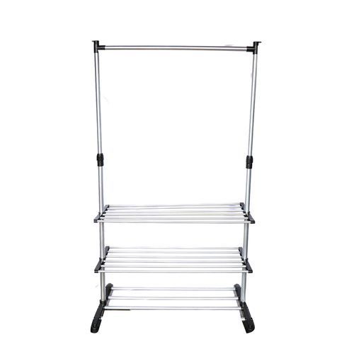 Cloth & Shoe Rack - Black,White