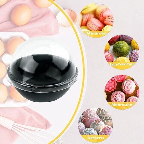 915 Generation 50 Pack Clear Plastic Mini Cupcake Container Individual Packaging Treat Boxes with Dome Lids for Mini Muffin Macaron