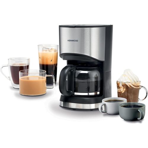 Kenwood 900W Coffee Maker Upto 12Cups Reusable Filter- Auto Off/ Keep Warm- CMM10 / Silver.