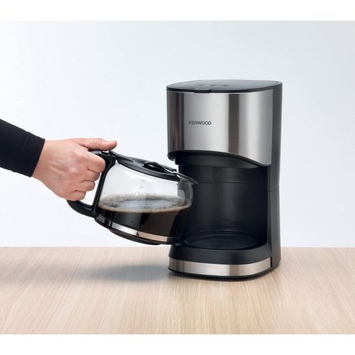 Kenwood 900W Coffee Maker Upto 12Cups Reusable Filter- Auto Off/ Keep Warm- CMM10 / Silver.