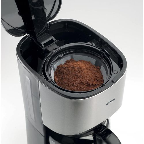 Kenwood 900W Coffee Maker Upto 12Cups Reusable Filter- Auto Off/ Keep Warm- CMM10 / Silver.