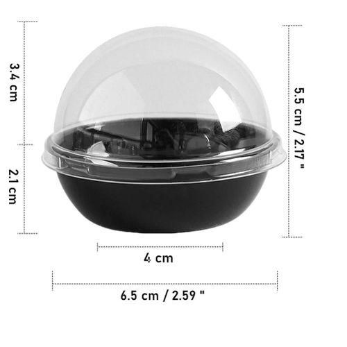 915 Generation 50 Pack Clear Plastic Mini Cupcake Container,for Mini Muffin