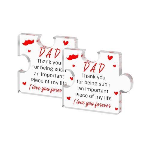 915 Generation 2PCS Gifts for Dad From Daughter Son Wife Fathers Day Dad Gifts Dad Birthday Gift Ideas Unique Dad Gifts Acrylic Block