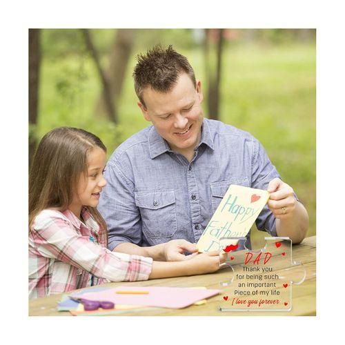 915 Generation 2PCS Gifts for Dad From Daughter Son Wife Fathers Day Dad Gifts Dad Birthday Gift Ideas Unique Dad Gifts Acrylic Block