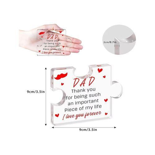 915 Generation 2PCS Gifts for Dad From Daughter Son Wife Fathers Day Dad Gifts Dad Birthday Gift Ideas Unique Dad Gifts Acrylic Block