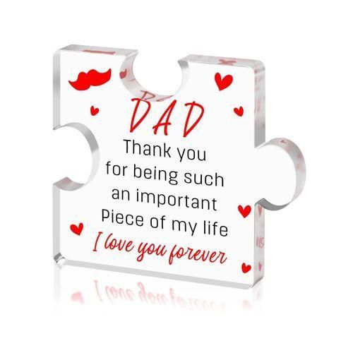 915 Generation 2PCS Gifts for Dad From Daughter Son Wife Fathers Day Dad Gifts Dad Birthday Gift Ideas Unique Dad Gifts Acrylic Block