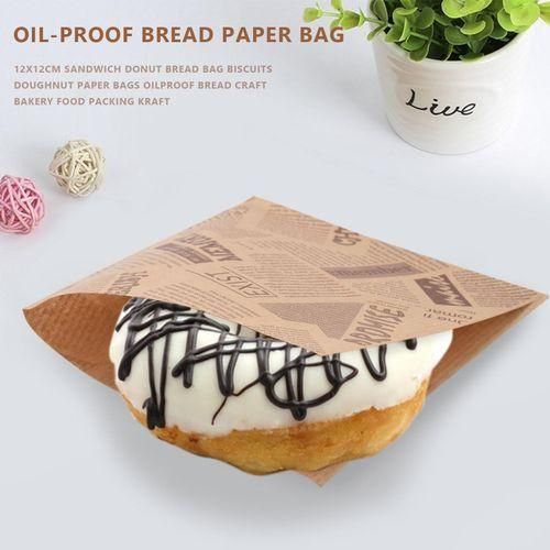 915 Generation 100pcs 12x12cm Bags Oilproof Bread Craft Food Packing Kraft